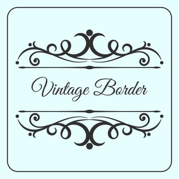 vintage frame floral, border ornament vector