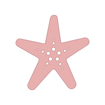 Starfish for summer design elements isolated on white background. vector