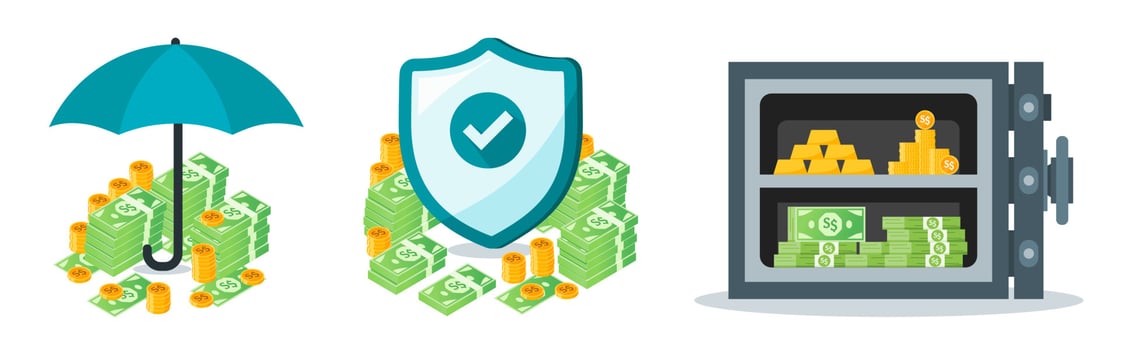 Singapore Dollar Money Protection and Security Set vector