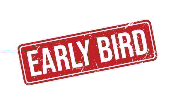 Early Bird Rubber Stamp. Early Bird Grunge Stamp Seal Vector Illustration