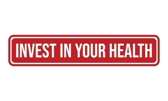 Invest in Your Health Rubber Stamp. Invest in Your Health Grunge Stamp Seal Vector Illustration