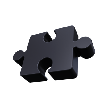 Puzzle pieces. 3d render png