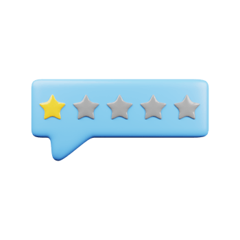 Rating one star. 3D Render png