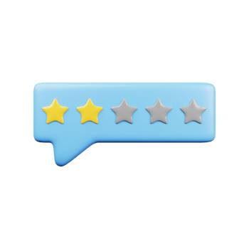 Rating two stars. 3D Render png