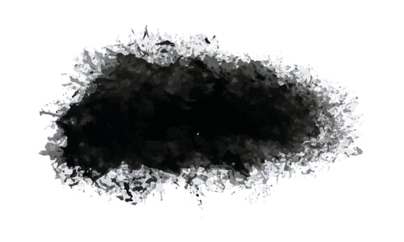 Black watercolor splash. Abstract watercolor splatter design. Watercolor creative shapes design vector