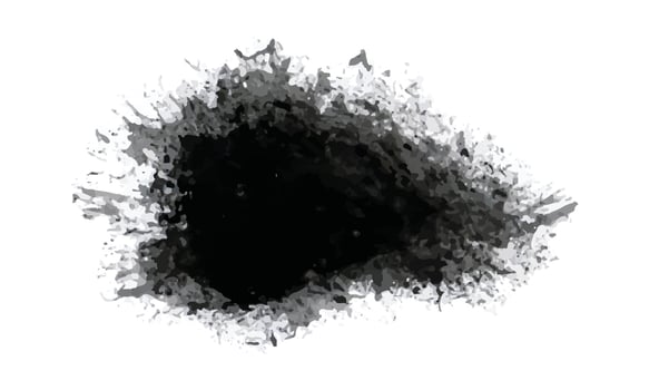 Black watercolor splash. Abstract watercolor splatter design. Watercolor creative shapes design vector