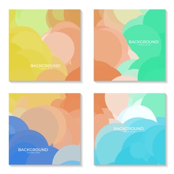set of abstract colorful template background. vector illustration. circles shape.