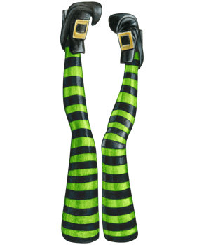 watercolor hand drawn halloween witch legs png