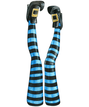 watercolor hand drawn halloween witch legs png