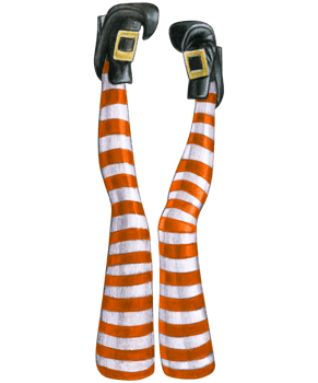 watercolor hand drawn halloween witch legs png