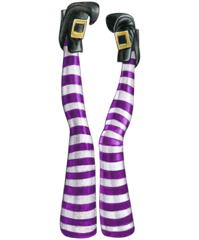 watercolor hand drawn halloween witch legs png