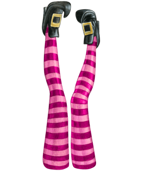 watercolor hand drawn halloween witch legs png
