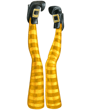 watercolor hand drawn halloween witch legs png