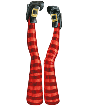 watercolor hand drawn halloween witch legs png