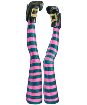 watercolor hand drawn halloween witch legs png