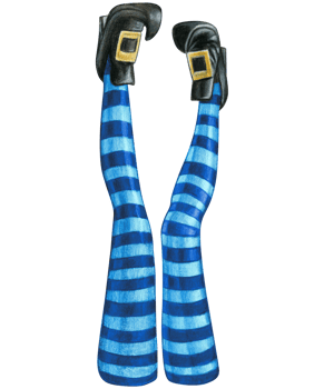 watercolor hand drawn halloween witch legs png