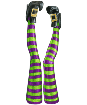 watercolor hand drawn halloween witch legs png
