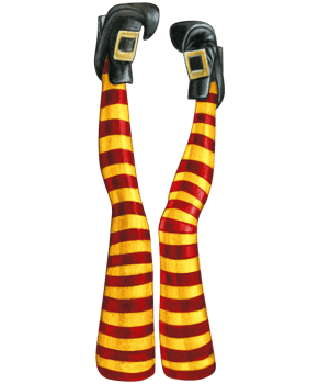 watercolor hand drawn halloween witch legs png