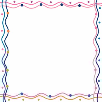 Frame or border. Modern Abstract Background. Abstract wave lines for design. Dots or circles. vector