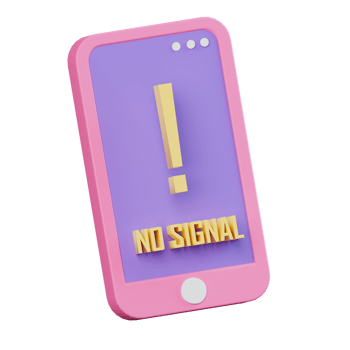 3d No Signal on Smartphone png