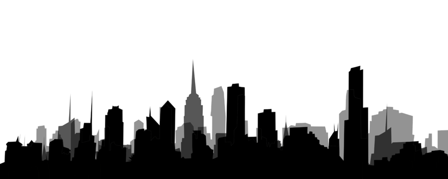 City, background illustration. Black png