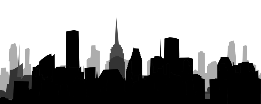 City, background illustration. Black png