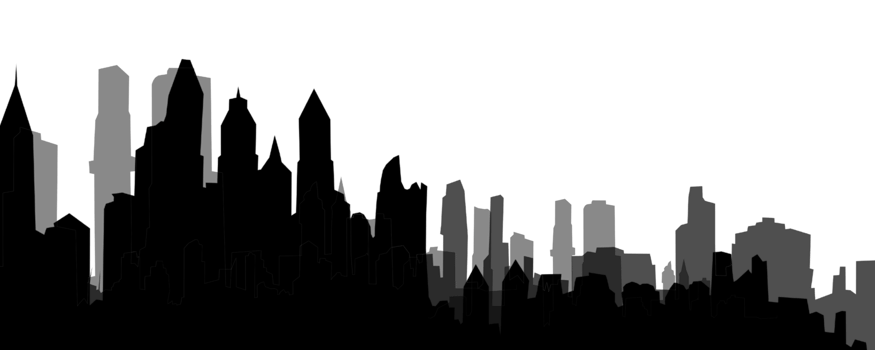 City, background illustration. Black png