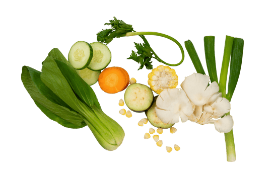 Set of fresh vegetable isolated png