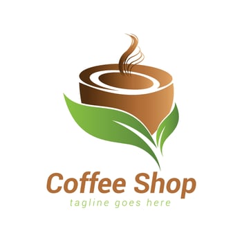 Coffee shop logo template design, Suitable for coffee and tea shop. vector
