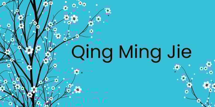 Qing Ming festival or Tomb-Sweeping Day. Qing Ming Jie Chinese Festival of pure light. Vector Illustration.