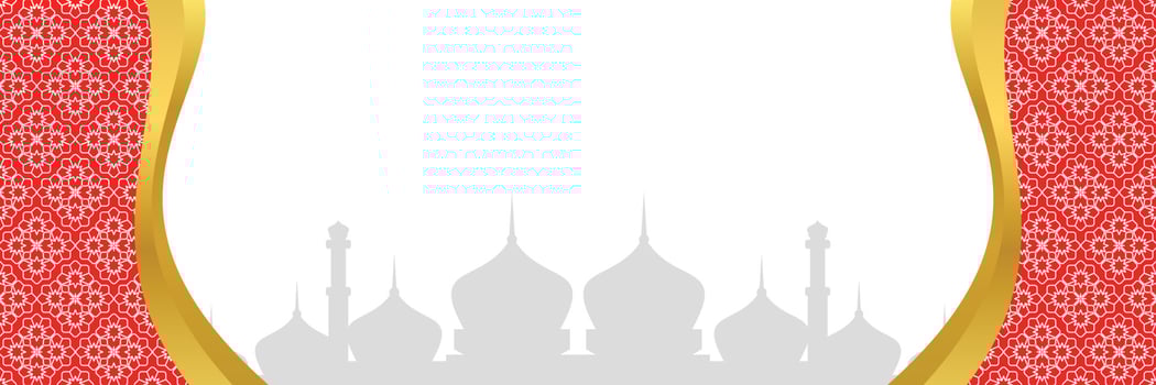 Islamic background, with mandala ornament and mosque silhouette. vector template for banners, greeting cards for Islamic holidays, eid al fitr, ramadhan, eid al adha
