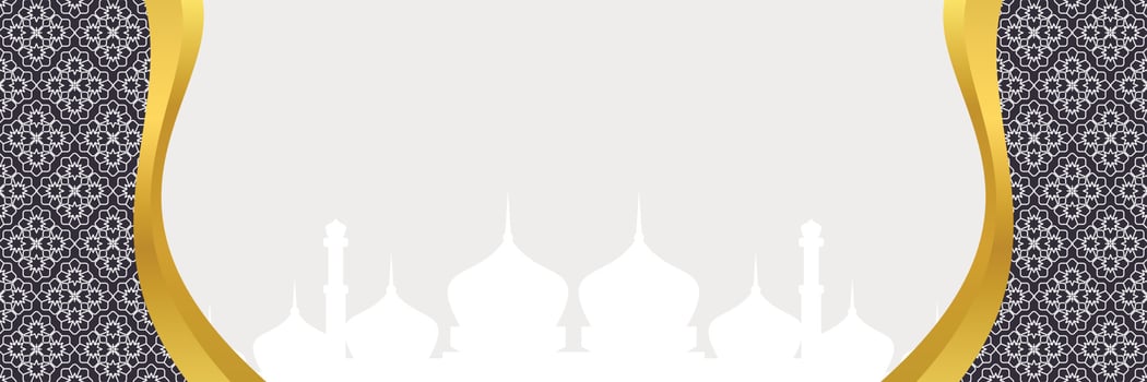 Islamic background, with mandala ornament and mosque silhouette. vector template for banners, greeting cards for Islamic holidays, eid al fitr, ramadhan, eid al adha
