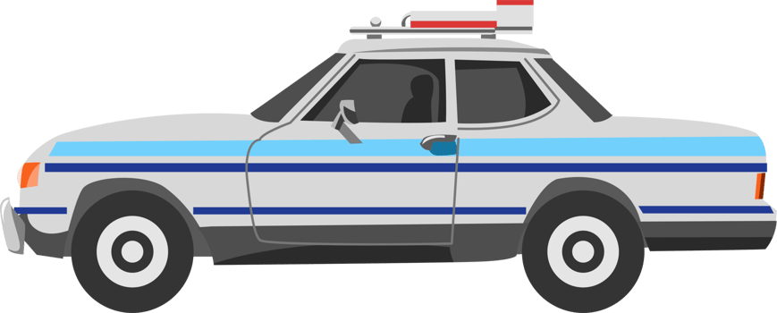 Police car png graphic clipart design