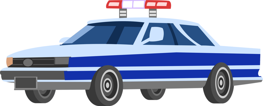 Police car png graphic clipart design