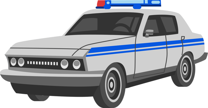 Police car png graphic clipart design