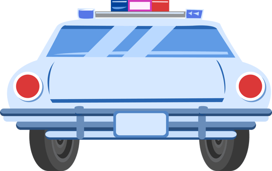 Police car png graphic clipart design