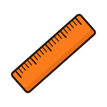 Illustration of Orange Ruler png