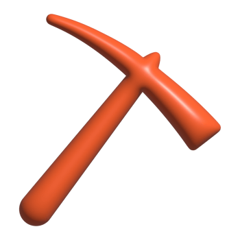 3d icon of hoe mining png