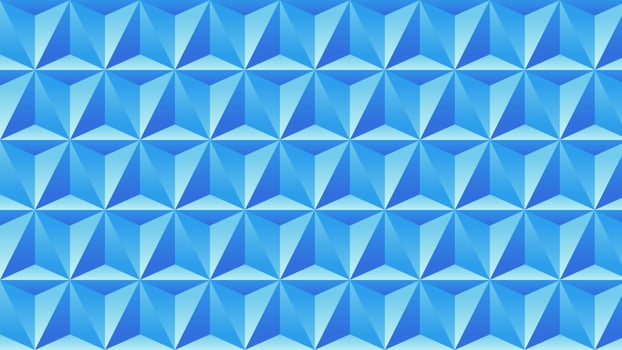 Pattern of 3d optical illusion triangle. Pattern of illusion pyramid. Vector illustration of 3d blue triangles. Geometric illusive for design graphic, background, wallpaper, layout or art