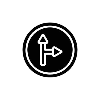 traffic sign in flat design style vector