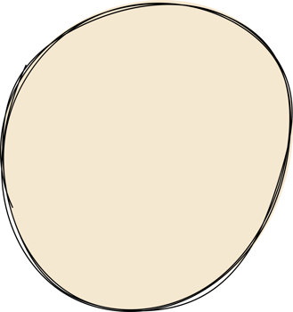 Hand drawn colored round blob clip art png
