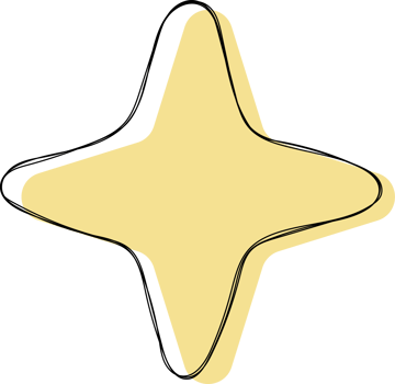 Hand drawn colored star banner png