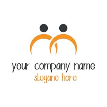 Human logo design. vector