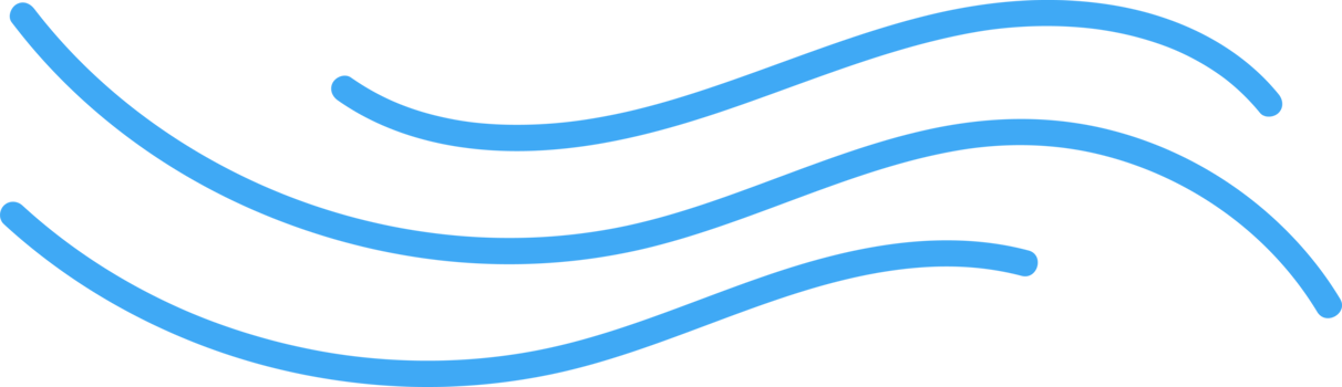 Hand drawn doodle waves clip art png