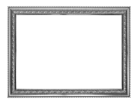 silver picture frame isolated png