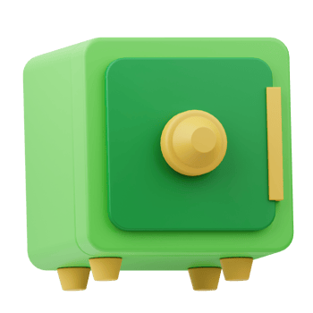 Icon Safe Box 3D Illustration png