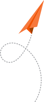 Paper airplane with dotted path png