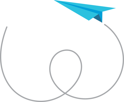 Paper plane with line trace png
