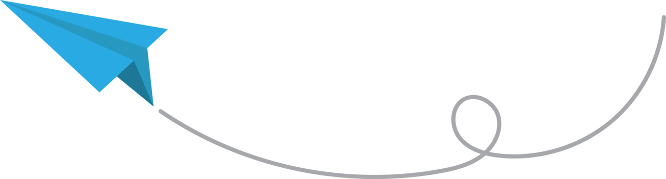 Paper plane with line trace png