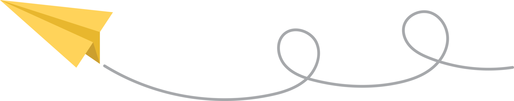 Paper plane with line trace png